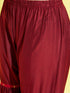Girl's' Maroon Zari Kurta And Sharara Set