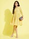 Girl's Mustard Pure Cotton Chikankari Kurta