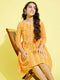 Girl's Orange Pure Cotton Chikankari Kurta