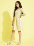 Girl's Yellow Pure Cotton Chikankari Kurta