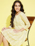 Girl's Yellow Pure Cotton Chikankari Kurta