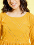 Girl's Yellow Mirror Kurta Pyjama Set
