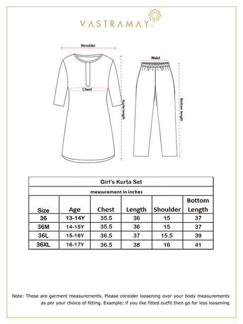 Girl's Black Pure Cotton Chikankari Kurta With Leggings Set