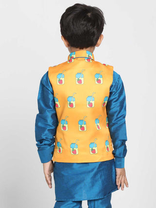 JBN CREATION Boys' Quirky Print Nehru Jacket