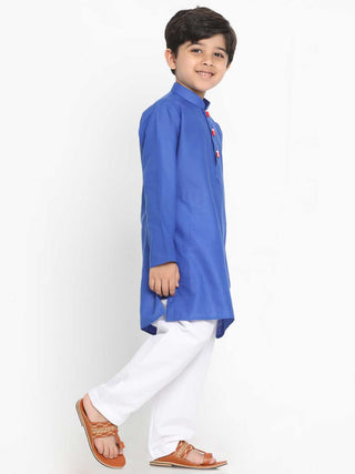 JBN CREATION Boy's Cotton Kurta and Pyjama Set