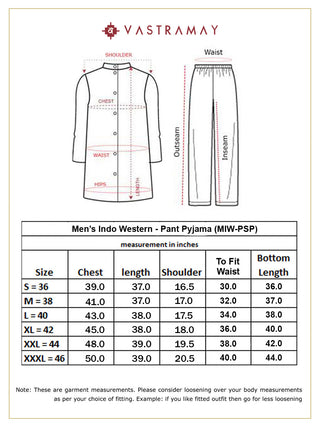 VM BY VASTRAMAY Men's Maroon Indo Western Set