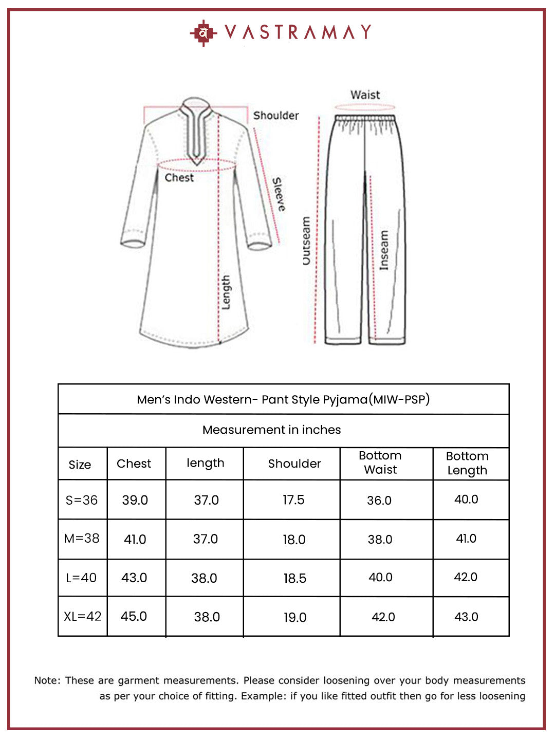 Men's Black Rayon Indo Western And Pyjama Set