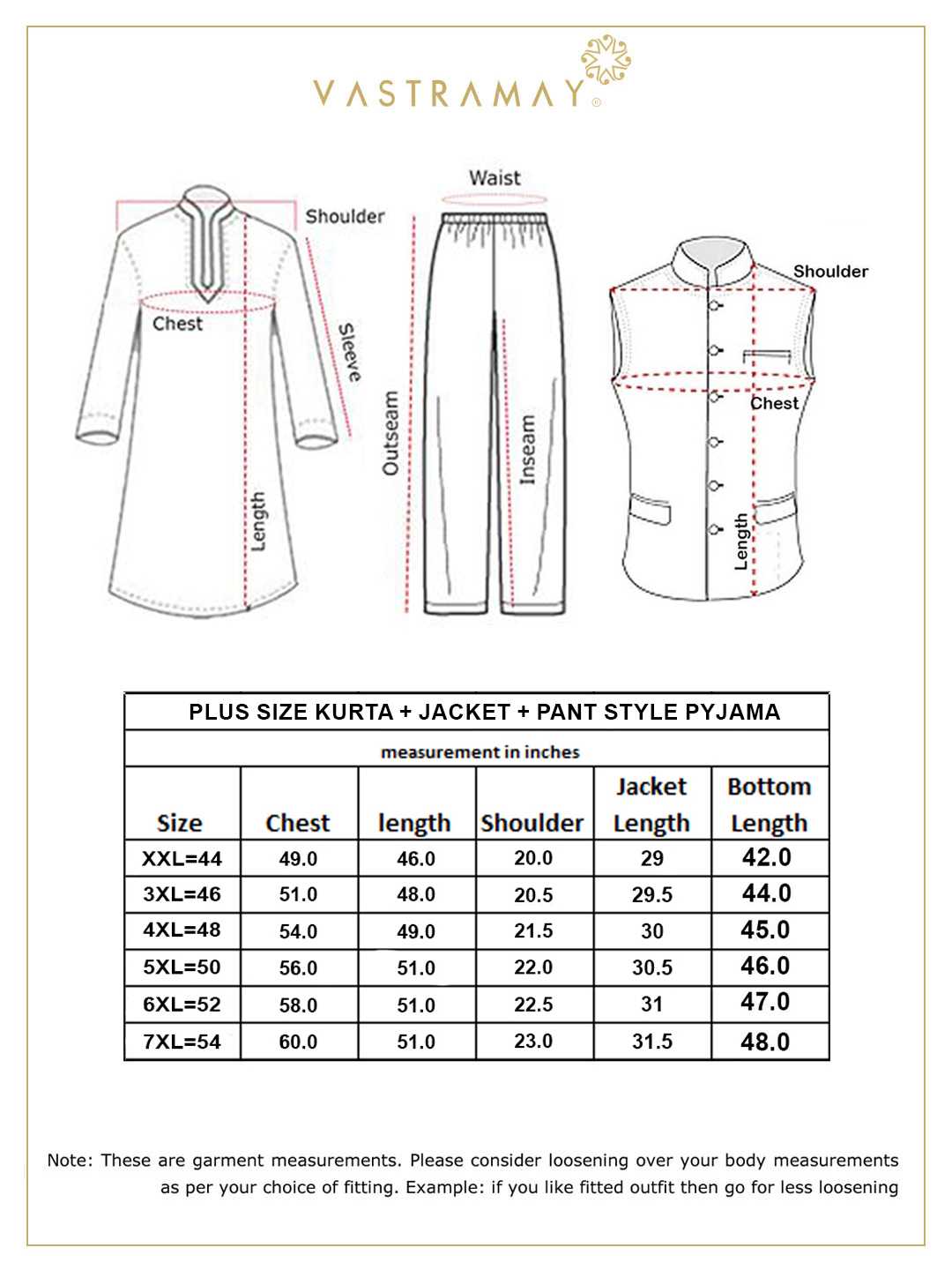 Men's Plus Size  Black Ethnic Jacket With Cream Silk Blend Kurta And Pant Style Pyjama Set