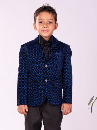 VASTRAMAY Boys' Navy Blue Blazer