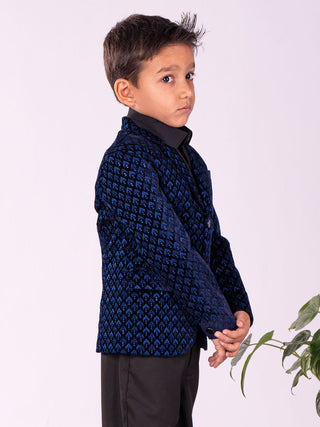 VASTRAMAY Boys' Navy Blue Blazer