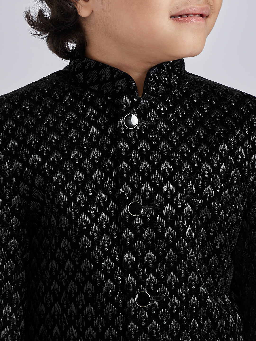 Boy's' Black Sherwani Set