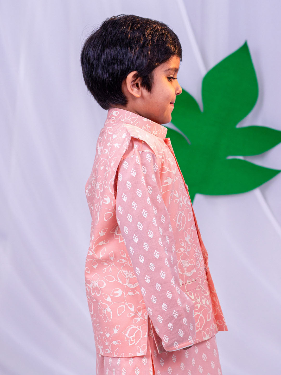 Boy's' Peach Nehru Jacket