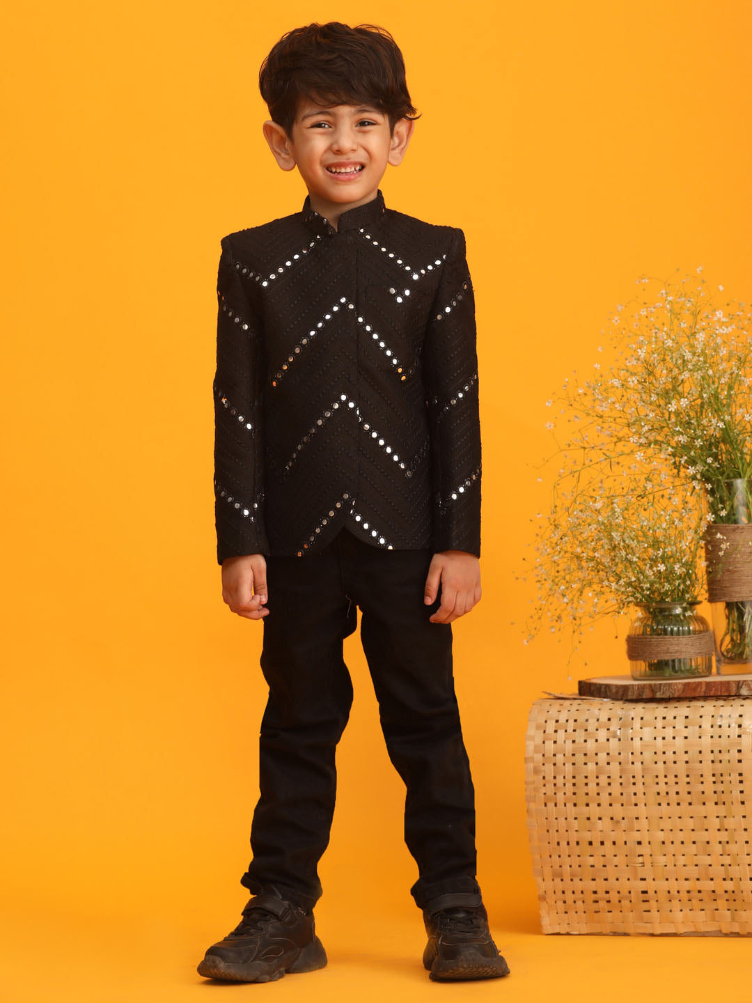 Boy's' Black Jodhpuri