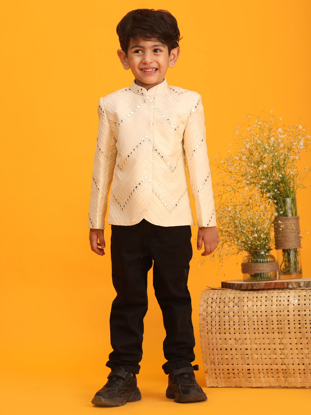 Boy's' Cream Jodhpuri