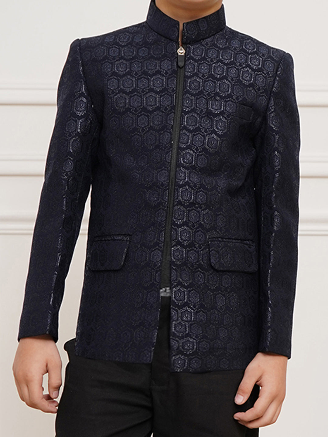 Boy's' Navy Blue Jodhpuri Set