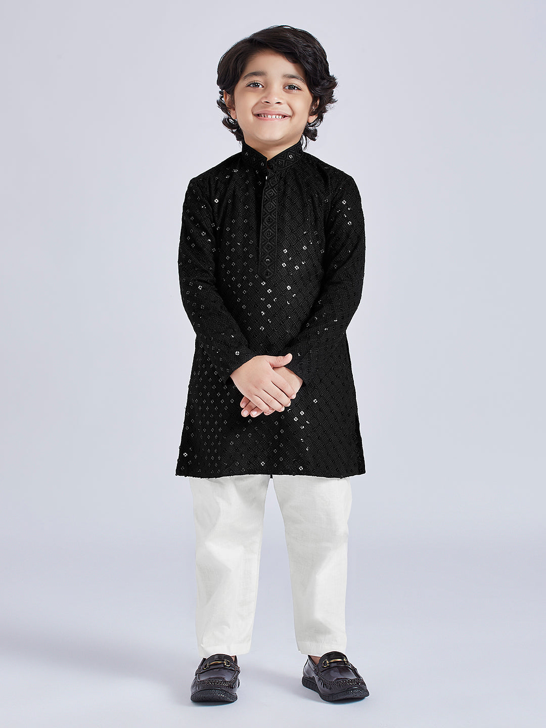 Black Kurta Design Kurta Pajama For 11 Year Old Boy Boy's' Black
