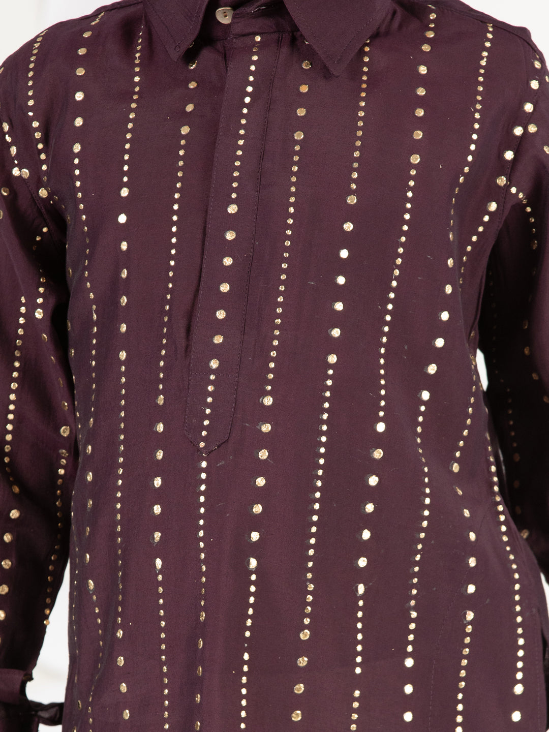 Boy's' Purple Kurta And Patiala Set