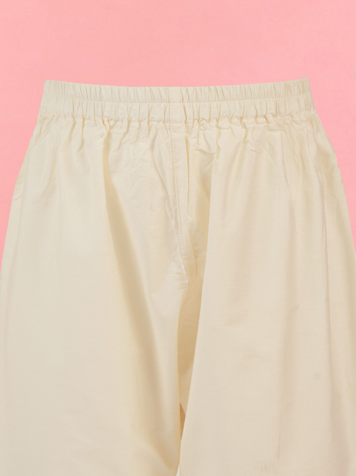 Boys Yellow Pichwai Print Muslin Kurta with Cream Pyjama