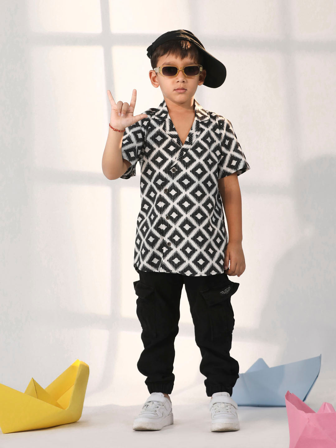 Boy's' Black Ethnic Shirt