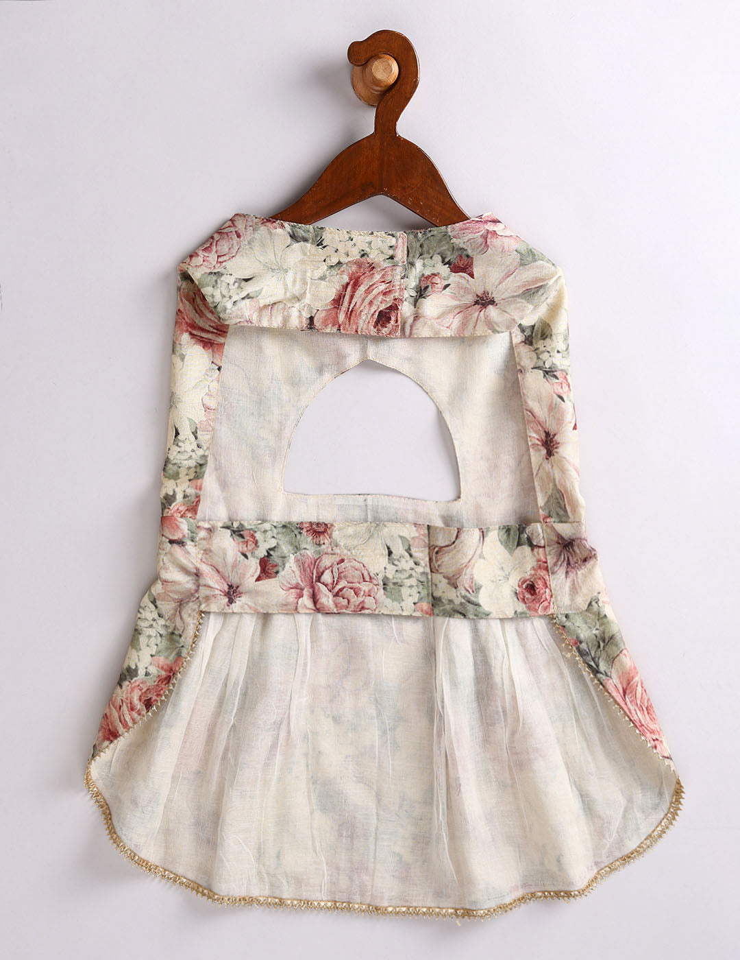 Dogs Allover Printed Silk Blend Mandarin Collar Dress