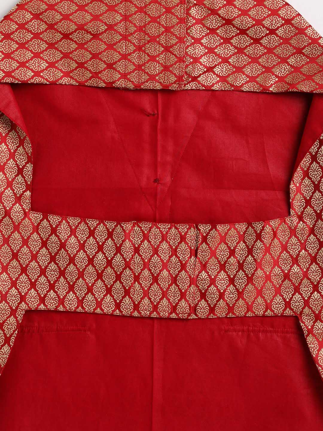 Dogs' Maroon Silk Blend Tuxedo With Attached Shirt