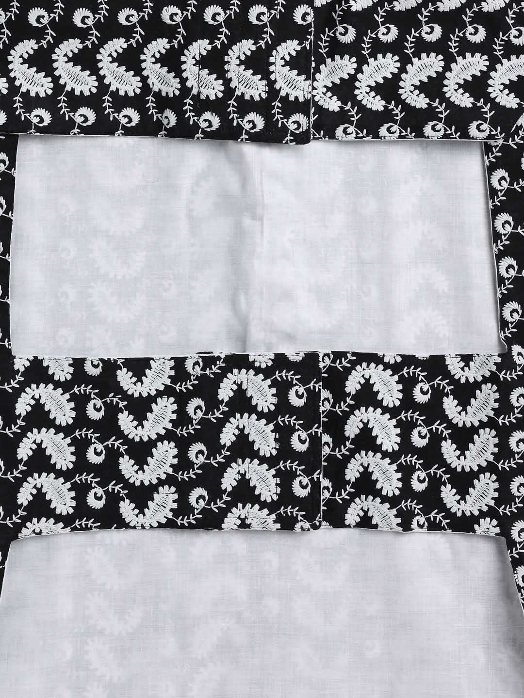 Dogs' Black Chikankari Pure Cotton Ethnic Kurta