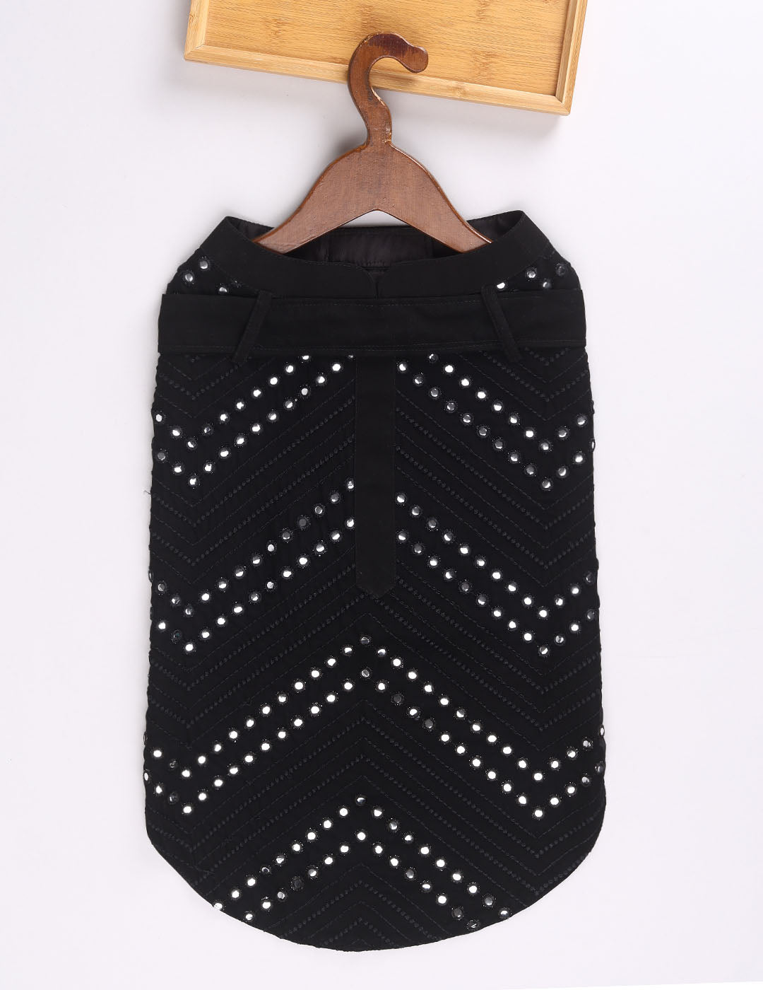 Dogs Allover Mirror Work Embroidered Kurta With Dupatta