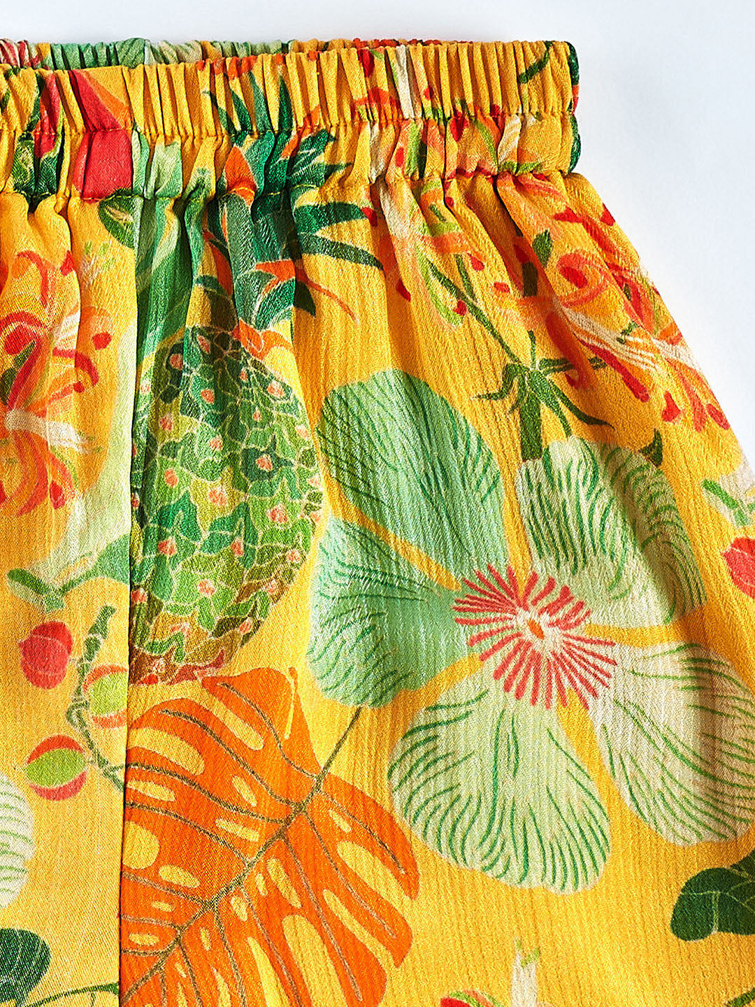 Girl's' Yellow Kurta Sharara And Dupatta Set