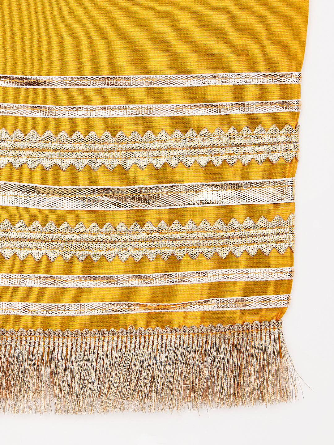 Girl's' Yellow Kurta Set With Dupatta