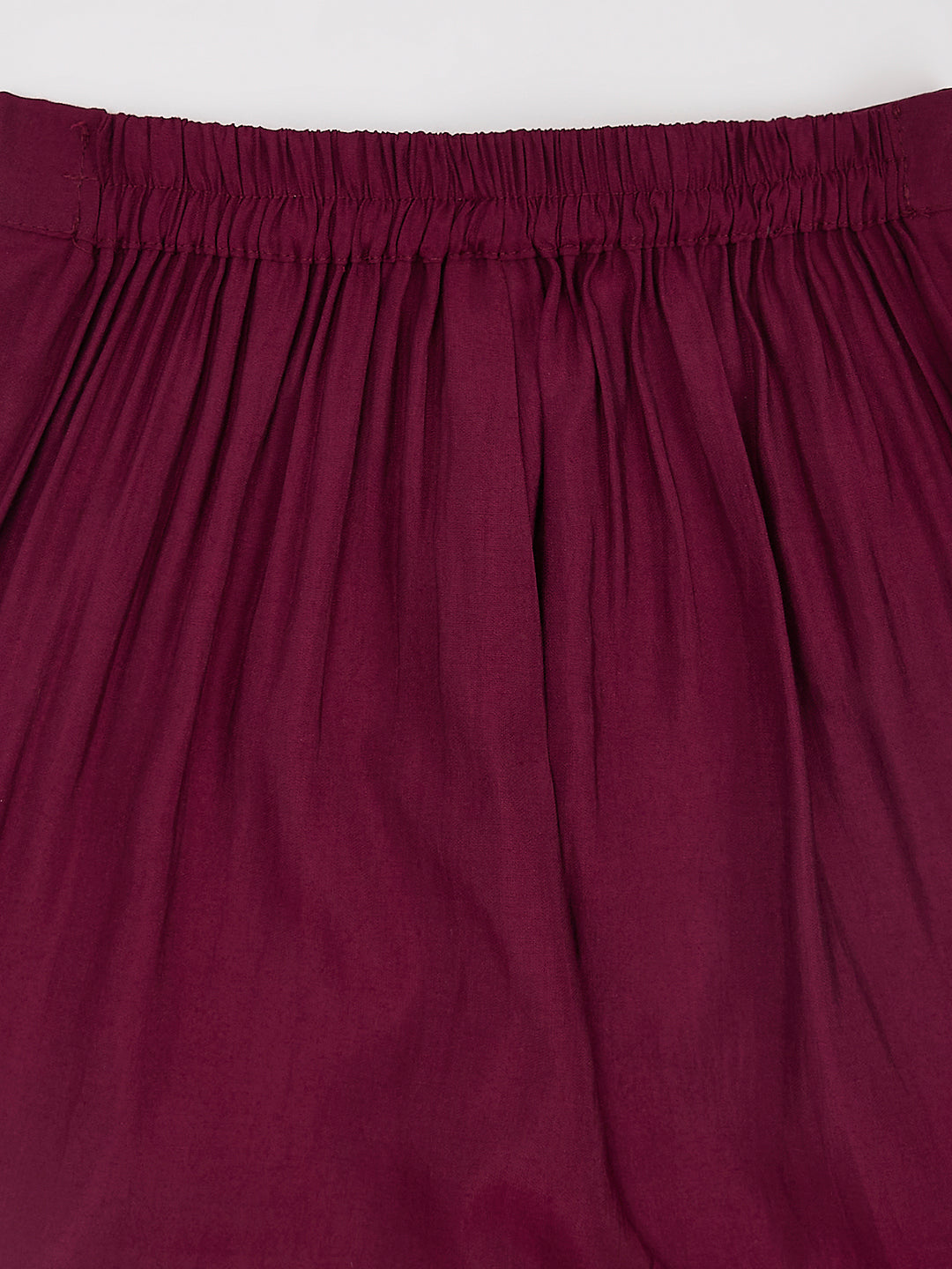 Girl's' Wine Kurta Set With Dupatta