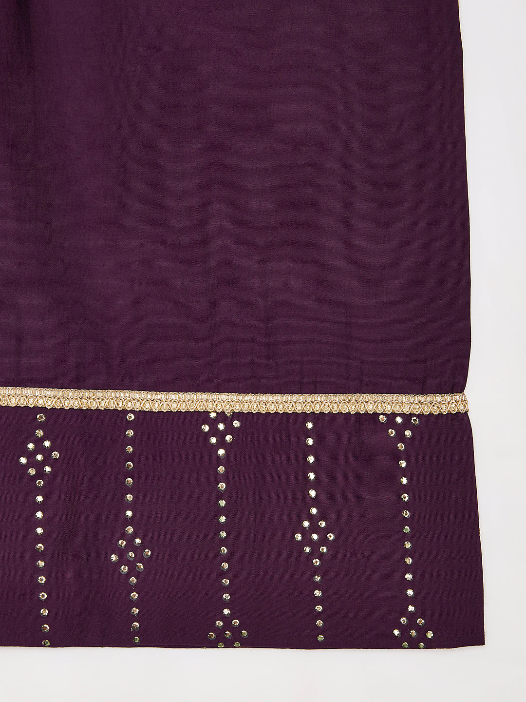 Girl's' Purple Kurta Set With Dupatta