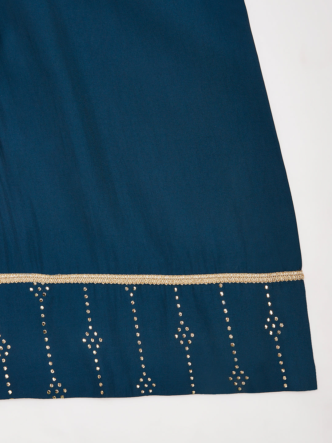 Girl's' Turquoise Kurta Set With Dupatta