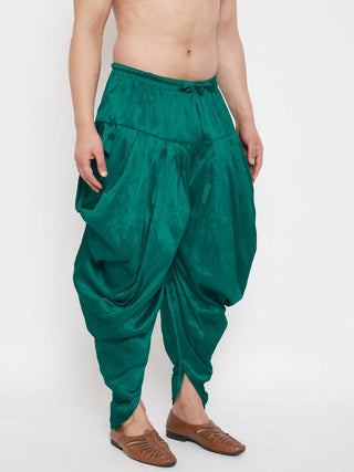VM BY Vastramay Men's Green Dhoti Pants