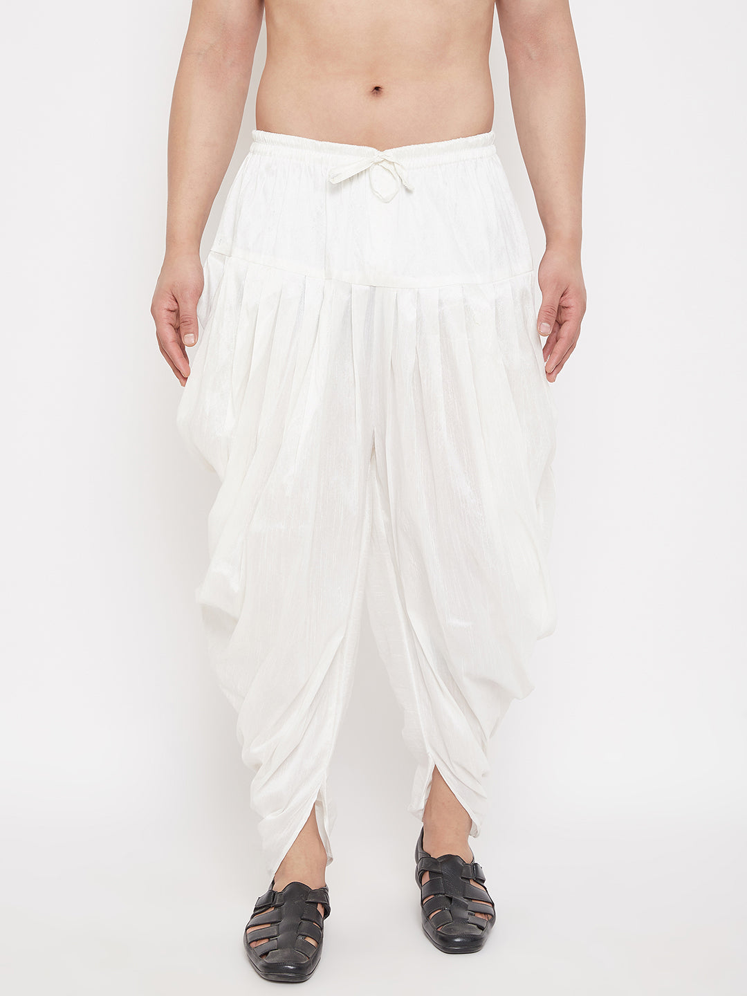 Men's White Dhoti Pants