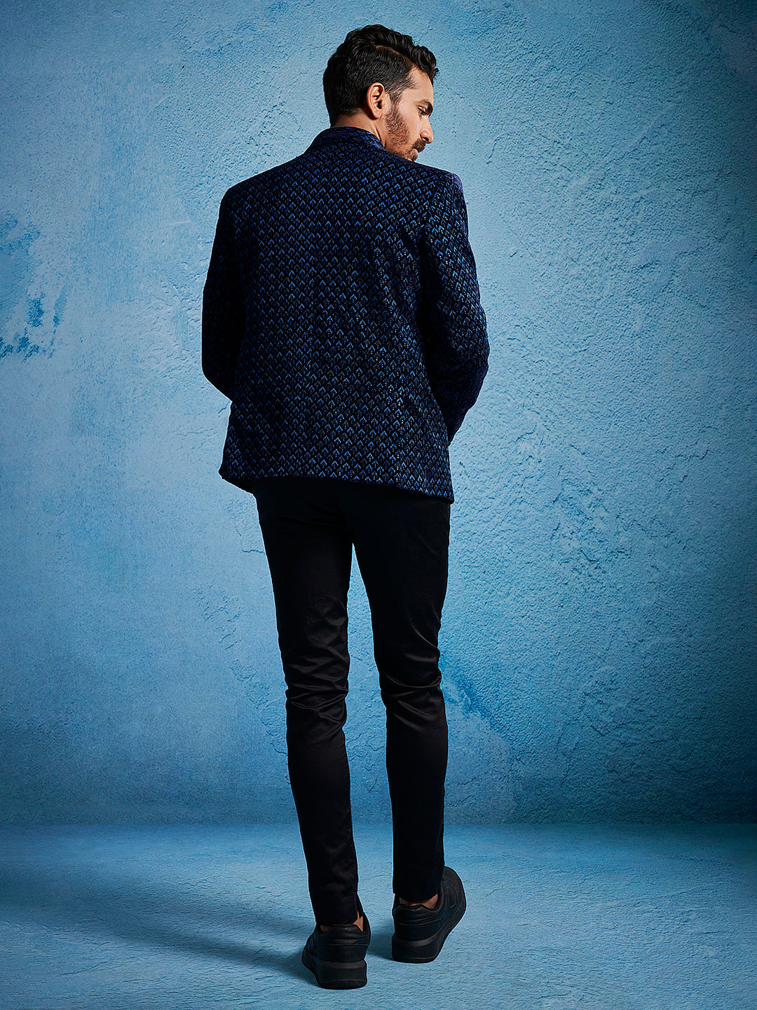 Men's Blue Velvet Blazer