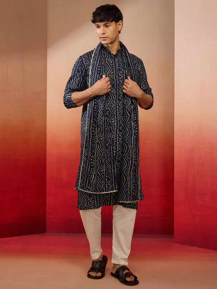 silk blend dupatta for men