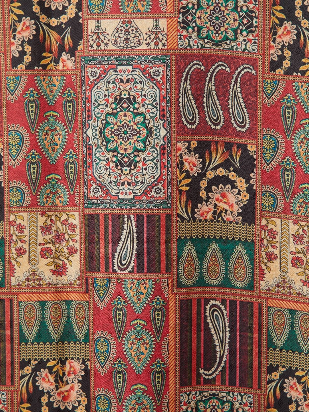 Men's Multicolour Cotton-Blend Geometric Print Dupatta