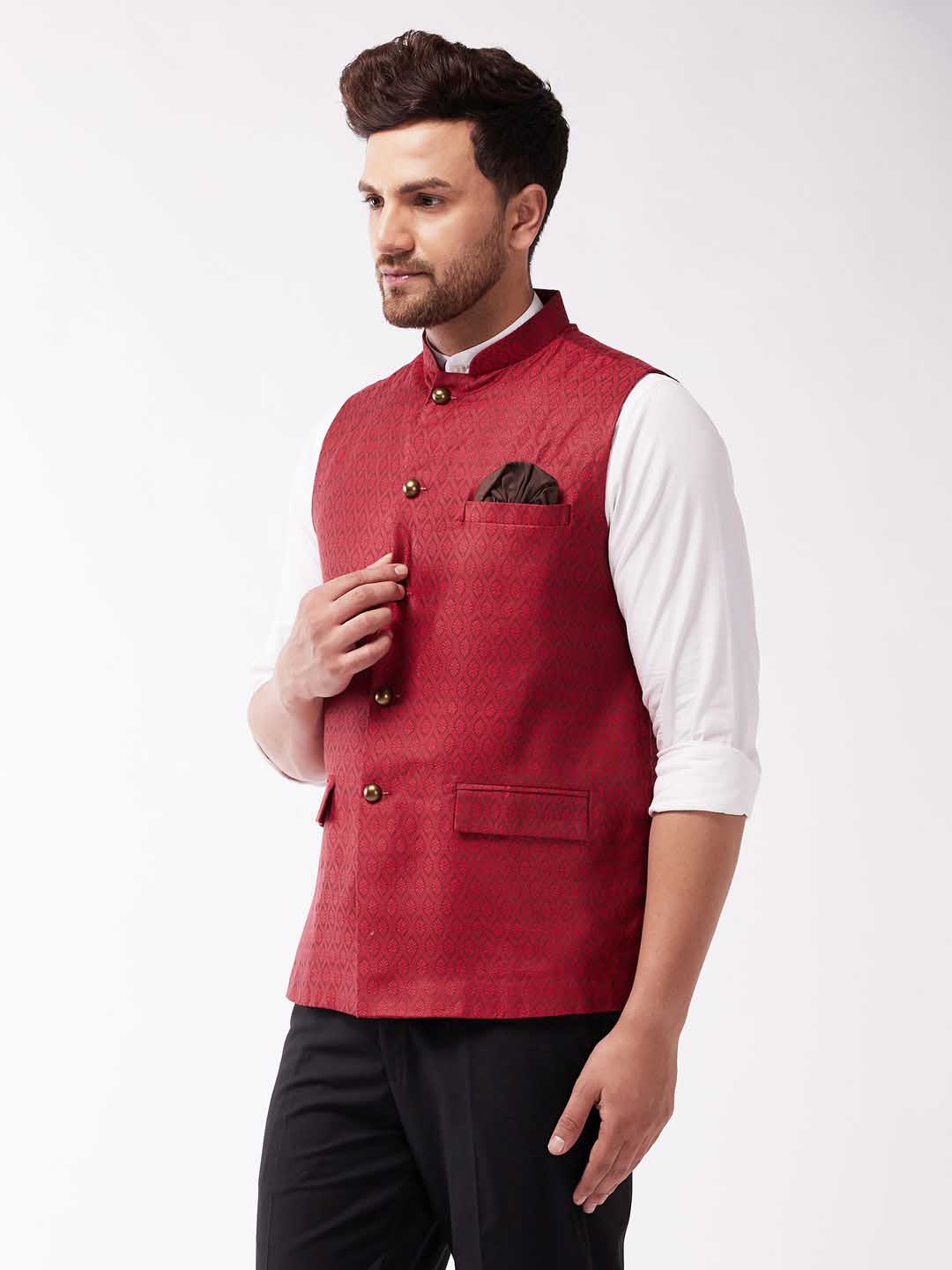 Barossa Maroon Velvet Designer Nehru Jacket | Nehru jackets, Jackets, We  fashion