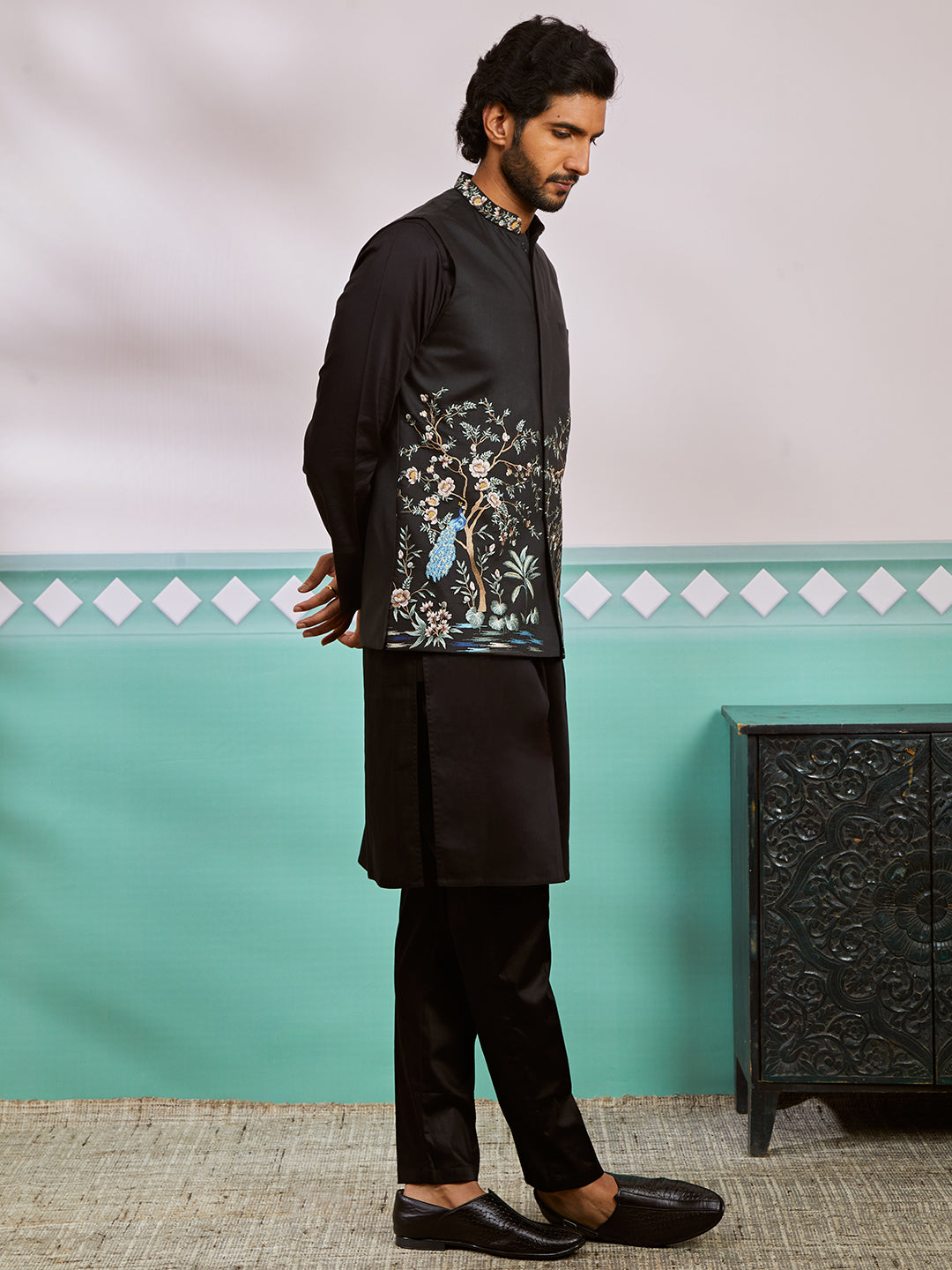 Men's - Satin Silk Nehru Jacket