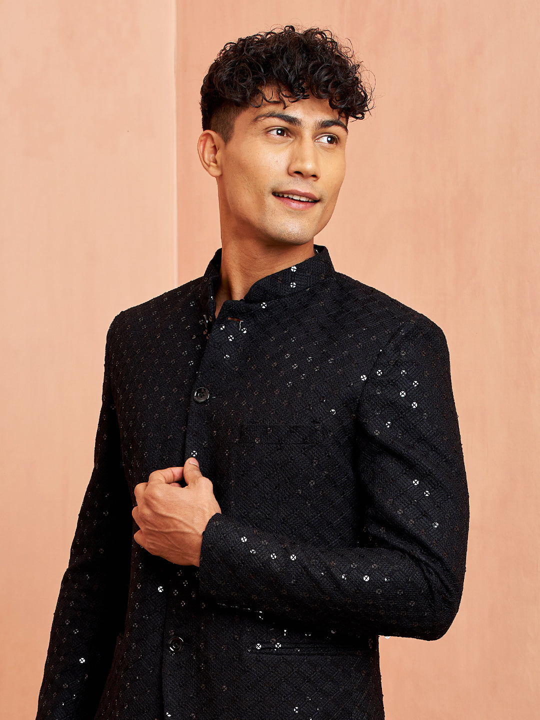 Men's Black Schiflli Jodhpuri