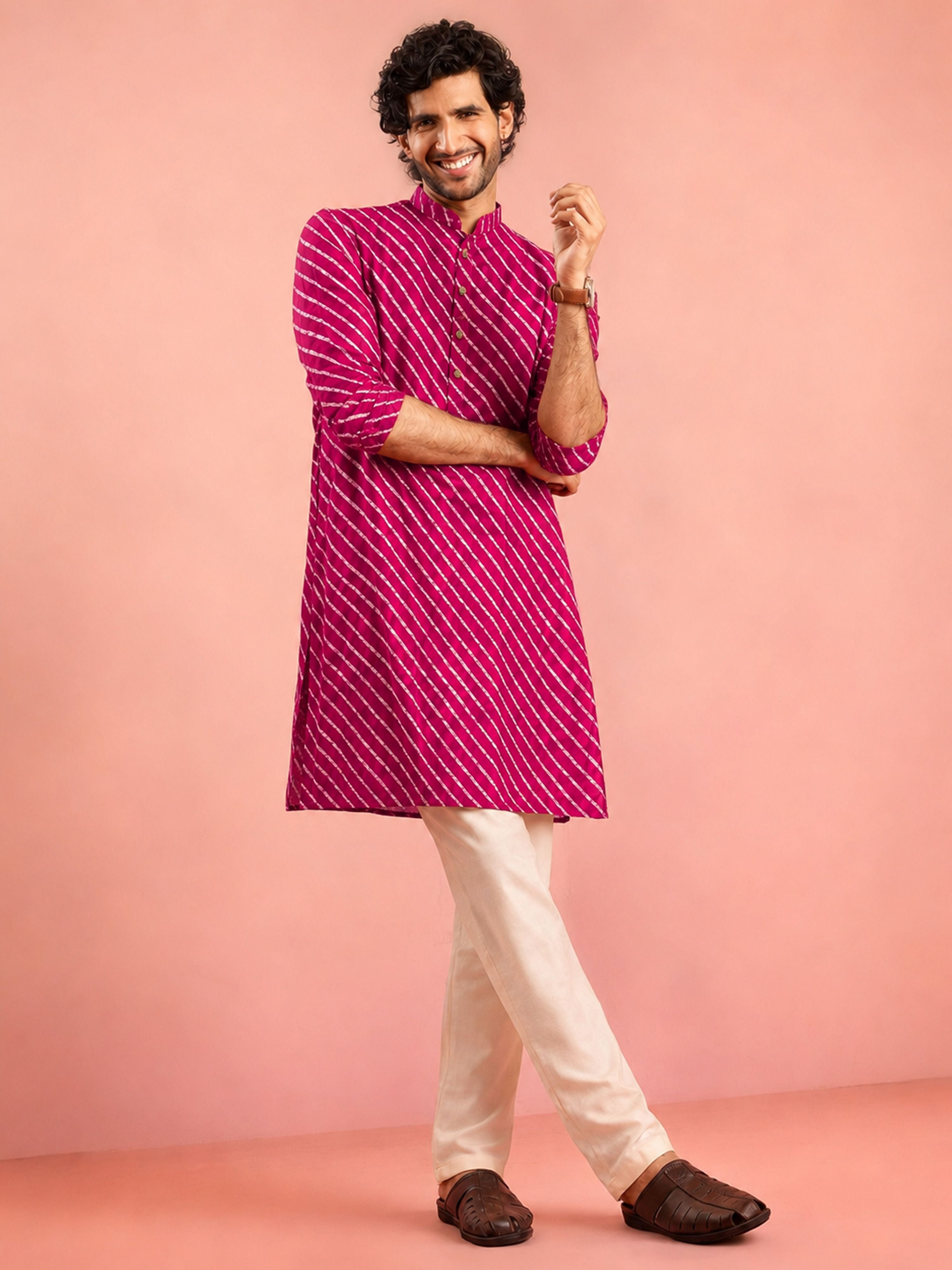 Men Purple Rayon Kurta with Pyjama Diwali, Festive, Navratri, Party, Wedding, All regions Ethnic Wear
