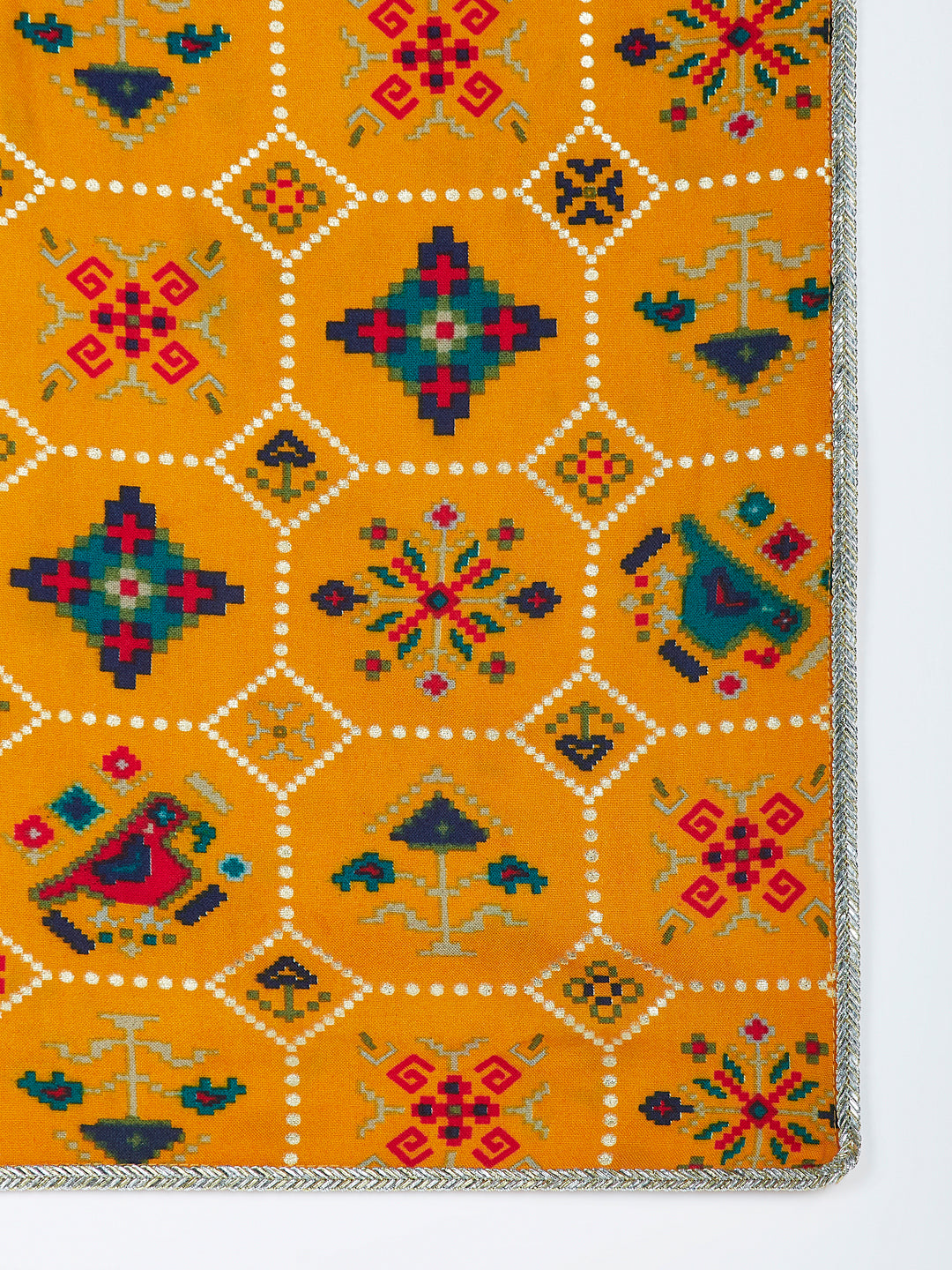 Men's Yellow And Cream Rayon Kurta Pyjama And Dupatta Set