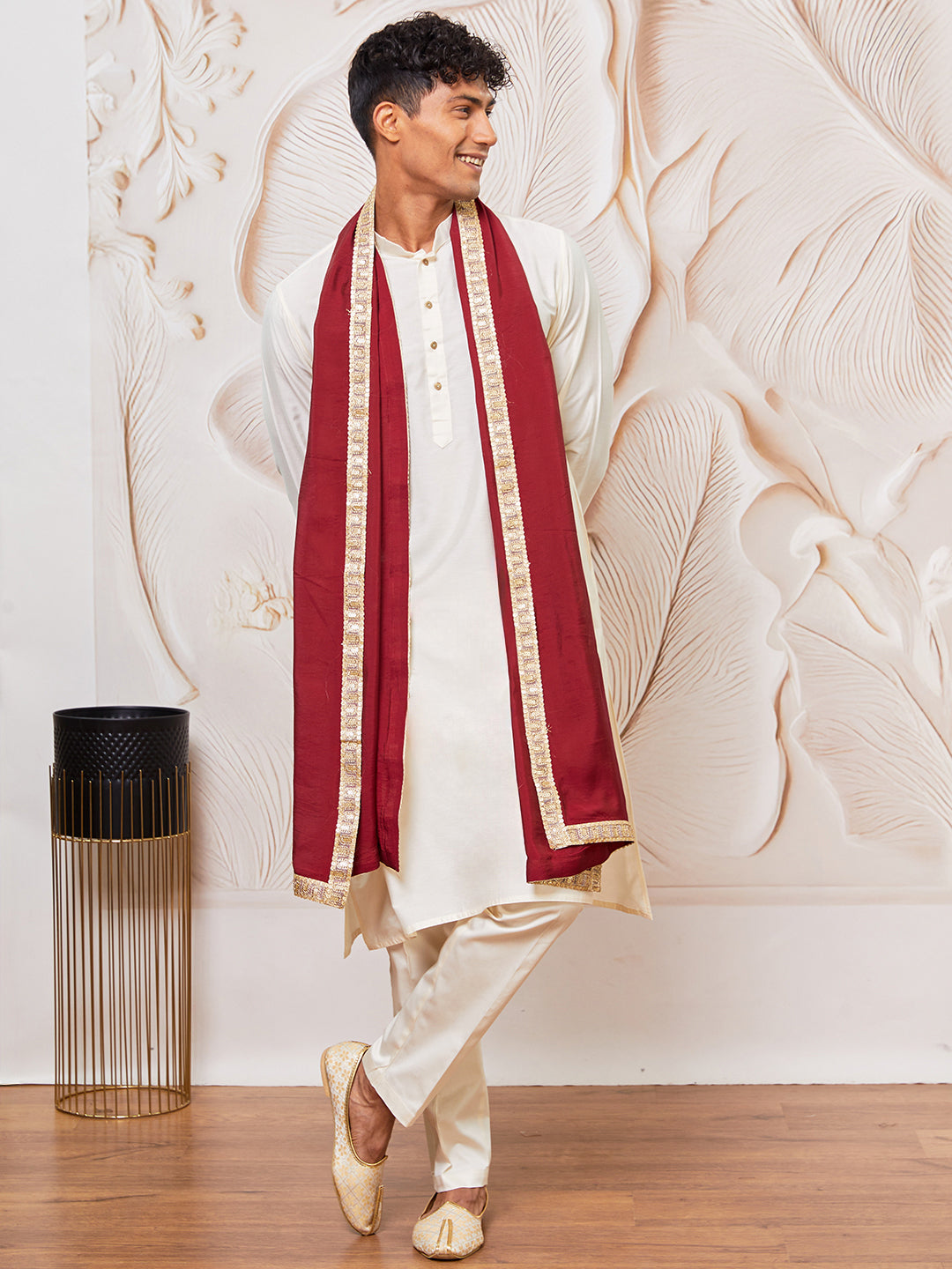 men’s kurta pant dupatta set