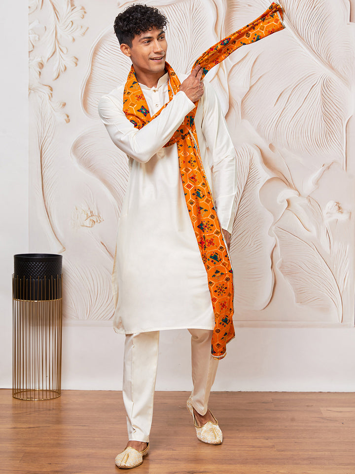 men’s kurta pant dupatta set