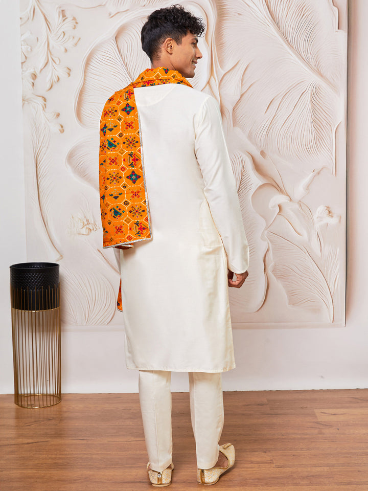 men’s kurta pant dupatta set