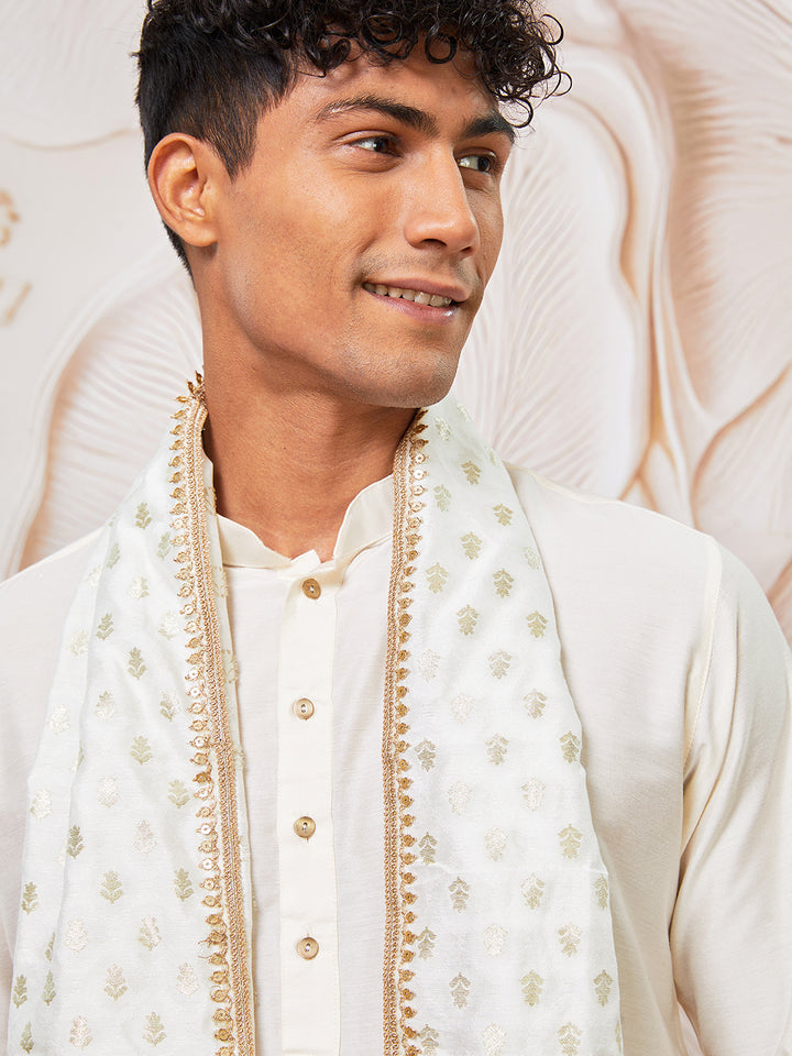 men’s kurta pant dupatta set