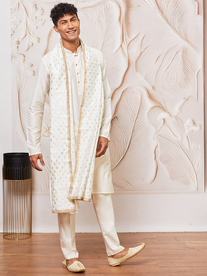 men’s kurta pant dupatta set