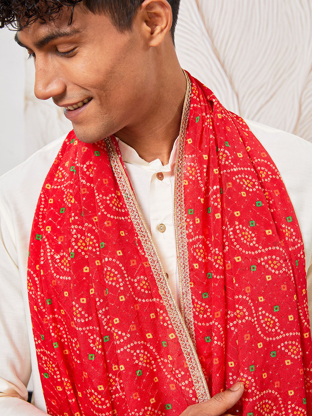 men’s kurta pant dupatta set