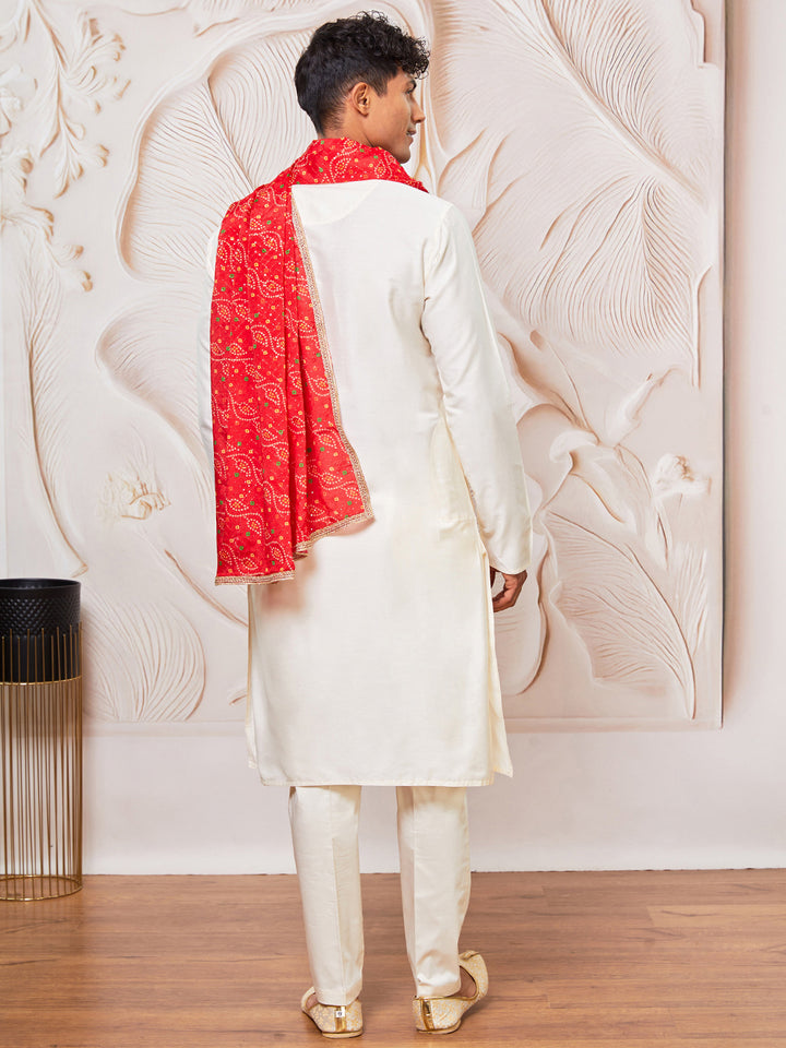 men’s kurta pant dupatta set