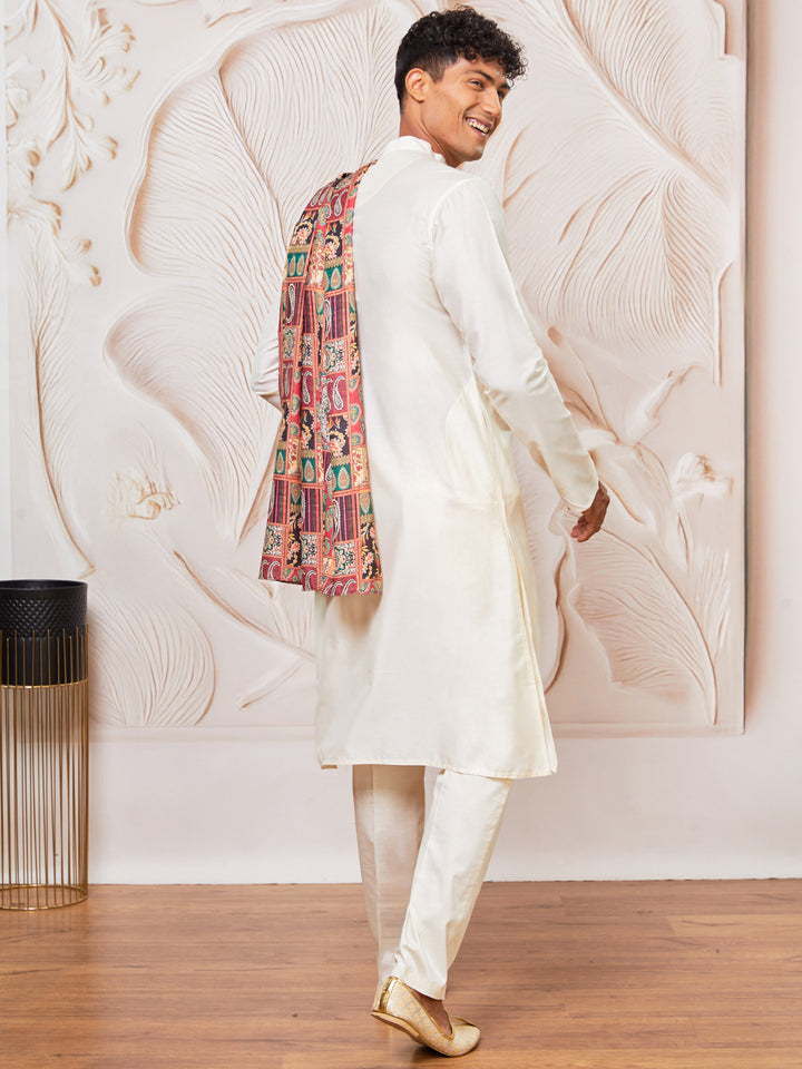 men’s kurta pant dupatta set